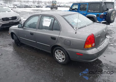 2005 Hyundai Accent Gls from USA, damaged, VIN KMHCG45C25U598381